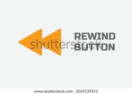 A sleek rewind button icon. Designed with minimalistic and modern aesthetics