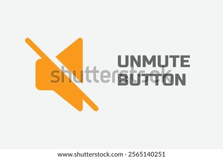 A sleek mute or unmute icon. Designed with minimalistic and modern aesthetics. Unmute icon