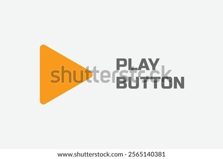 A sleek play button icon. Designed with minimalistic and modern aesthetics. Play Icon