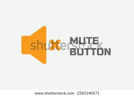 A sleek mute or unmute icon. Designed with minimalistic and modern aesthetics. Mute or unmute icon