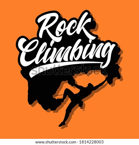 Rock climbing lettering logo for banner, flyer, card invitation etc.