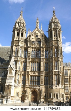 The entrance of westminster. the British parliament, London, England