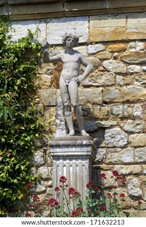 Greek statue on column