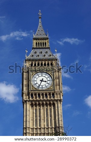 Clock tower. Big Ben clock. London attraction