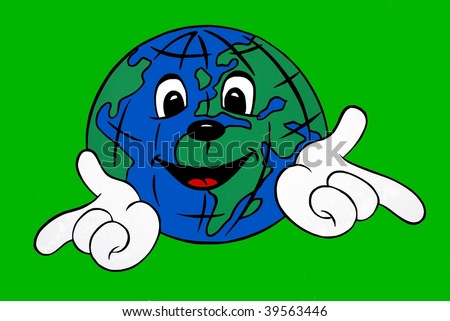 Illustration Of The Globe With A Smiley Face - 39563446 : Shutterstock