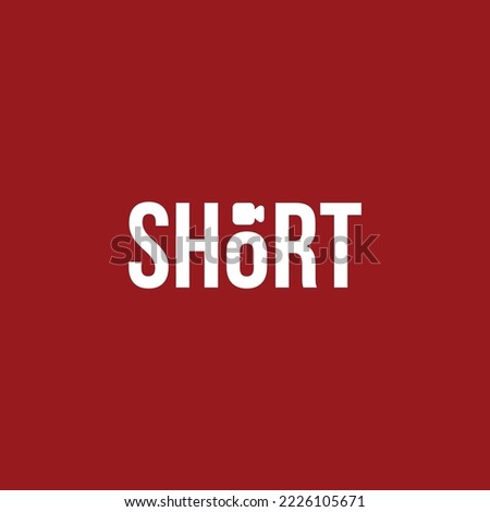 Video short text typo graphy. For content video creator logo vector. Creative trending and viral post. Apply to web site app, event promote poster element design, share tutorial on line exercise class