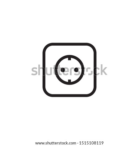 socket outlet icon vector symbol template
