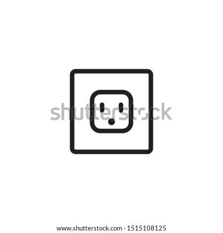 socket outlet icon vector symbol template