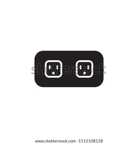 socket outlet icon vector symbol template