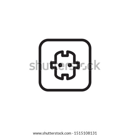 socket outlet icon vector symbol template