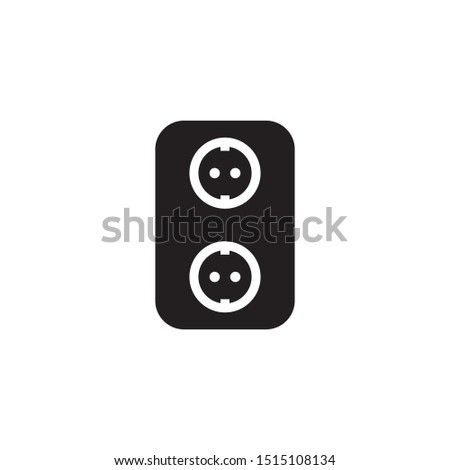 socket outlet icon vector symbol template