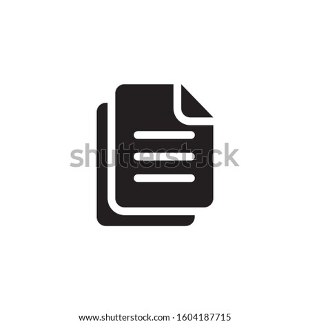 paper icon,, glyph style design