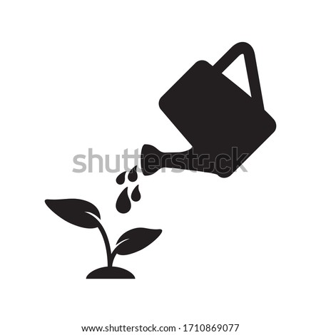 watering can icon vector symbol template