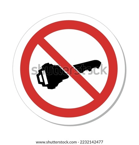 ISO Prohibition Sign: No Ignition Symbol