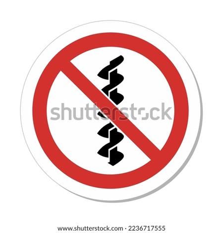 ISO Prohibition Circular Sign: No Drilling Symbol