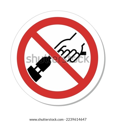 ISO Circle Sign: Do Not Remove Plug Symbol