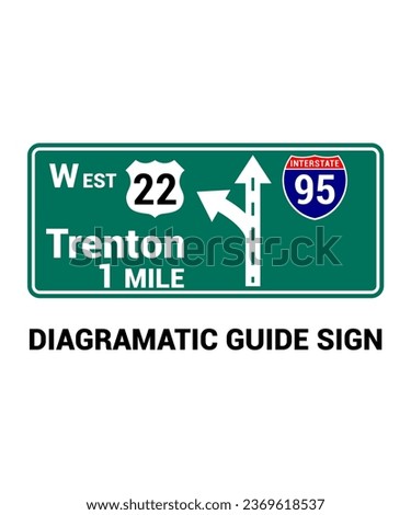 Template DIAGRAMATIC Guide sign US ROAD SYMBOL SIGN MUTCD