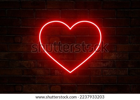 Similar – Foto Bild Herzförmiges Neonlicht, das absichtlich verschwommen ist, um das Konzept der Liebe, der sozialen Distanzierung, der Selbstisolierung und der psychischen Gesundheit während der Quarantäne aufgrund des Covid-19-Ausbruchs zu zeigen