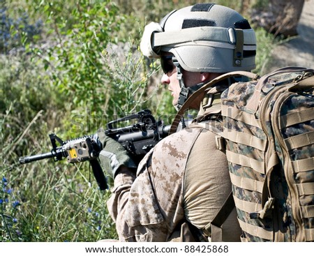 Us Soldier In Action Stock Photo 88425868 : Shutterstock