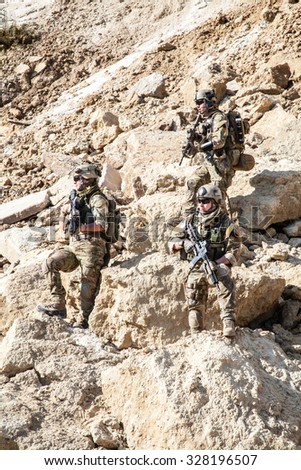 United States Army rangers in the mountains