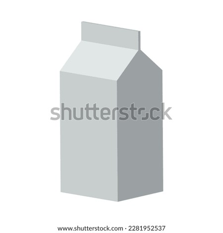 Carton packaging for milk or juice. Drink box clean, mockup for design.