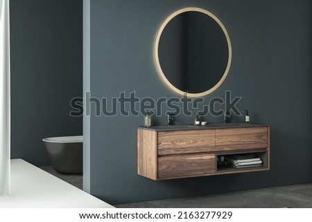 Similar – Image, Stock Photo Interior of stylish bathroom with light green walls