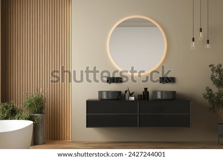 Similar – Image, Stock Photo Interior of stylish bathroom with light green walls