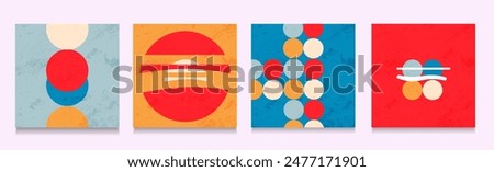 Modern Geometric Design with 3D Pattern Circles for Covers, Posters, Banners, Branding, Social Media Ads, Presentations, and School Catalogs. Vector Illustration