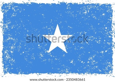 Somalia flag in grunge distressed style