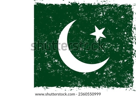 Pakistan flag grunge distressed style