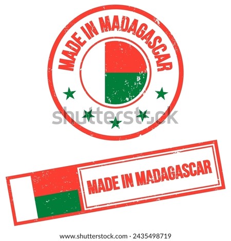 Made in Madagascar Stamp Sign Grunge Style