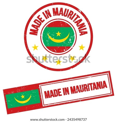 Made in Mauritania Stamp Sign Grunge Style