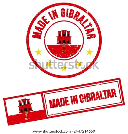 Made in Gibraltar Stamp Sign Grunge Style