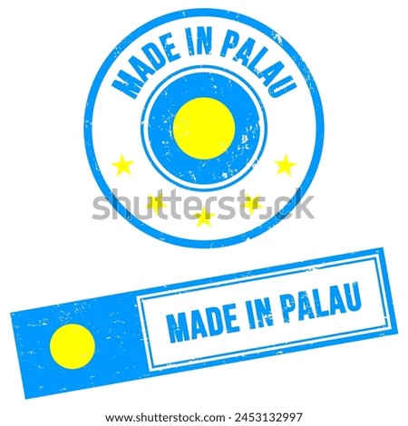 Made in Palau Sign Grunge Style