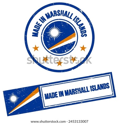 Made in Marshall Islands Sign Grunge Style