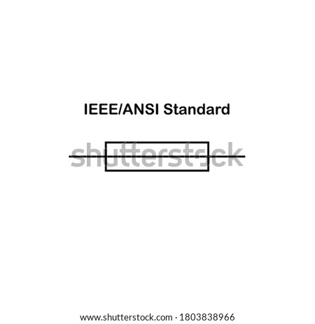 Electrical Fuse, IEEE/ANSI Standard, vector illustration