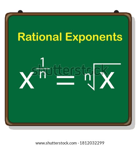 rule for rational exponents on green board