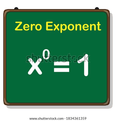 zero exponent rule on chalkboard