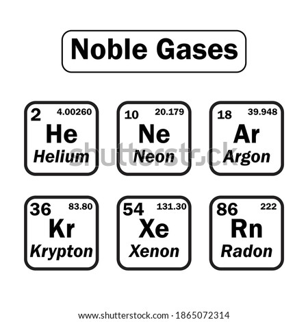 noble gases elements, chemical elements