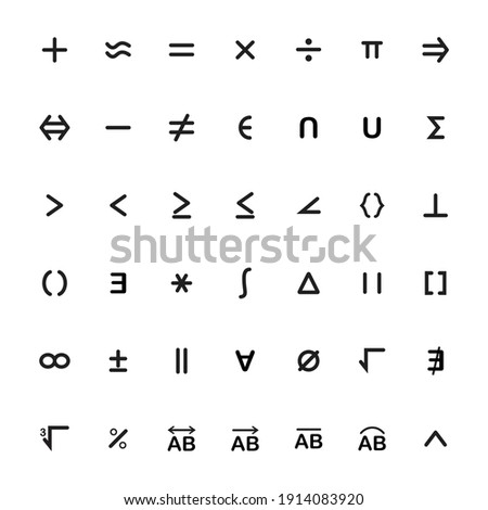 mathematics icon vector on white background for your web site