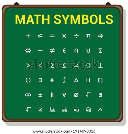 mathematical symbols on chalk board
