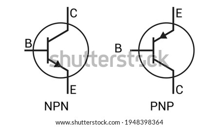 npn and pnp transistor symbol