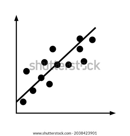 scatter plot diagram chart vector illustration