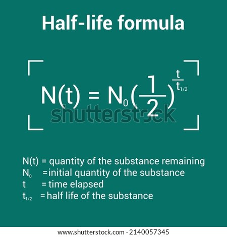 half life formula exponential decay