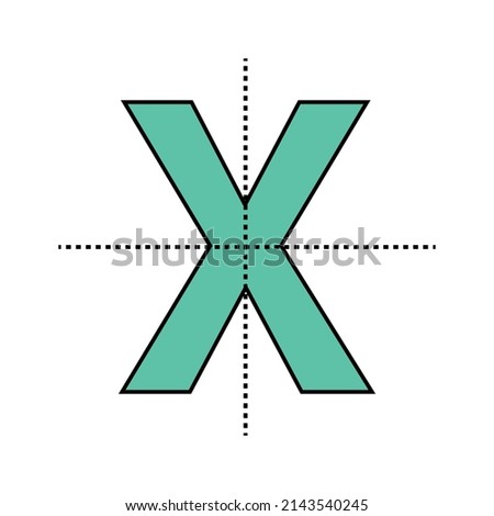 lines of symmetry in X letter shape