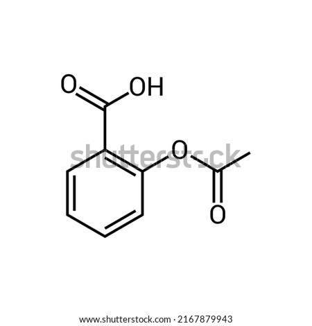 chemical structure of Aspirin (C9H8O4)