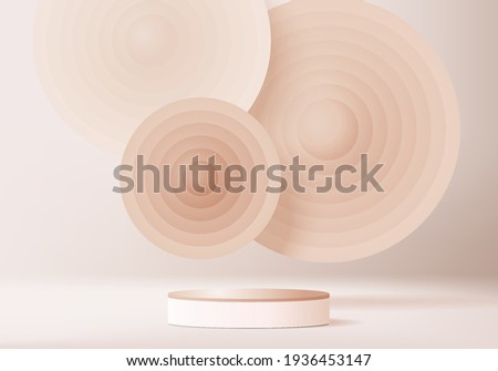 3d background products display podium scene with geometric platform. background vector 3d render podium. stand cosmetic products. Stage background pedestal display pink beige product podium platform