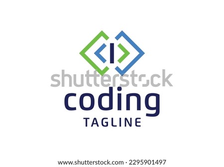 Code coding developer logo design