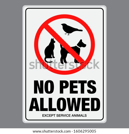 No pet allowed sign. Eps10 vector illustration.