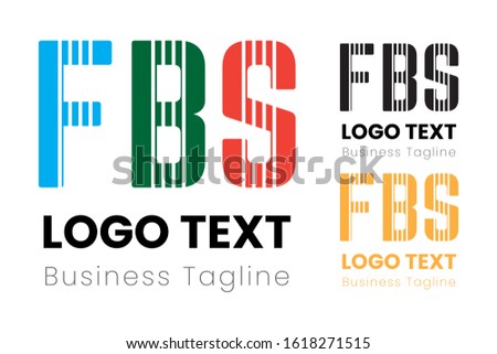 FBS lettering logo design. Eps10 vector illustration.